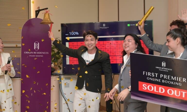 ออริจิ้น เรสซิเดนซ์ ภูเก็ต บางเทา สร้างปรากฏการณ์! เปิดจอง Online Booking ครั้งแรก SOLD OUT ภายในเวลา 15 นาที !! กวาดยอดขายกว่า 500 ล้านบาท