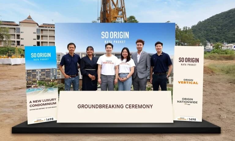 ออริจิ้น เวอร์ติเคิล เบิกฤกษ์ดีจัดพิธีลงเสาเอกโครงการ “SO Origin Kata” บนทำเลศักยภาพใจกลางหาดกะตะ - ภูเก็ต ราคาเริ่มต้น 3.59 ล้านบาท*